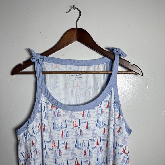 Vineyard Vines Performance Dress Sailboats Women's Size Large - Picture 2 of 14